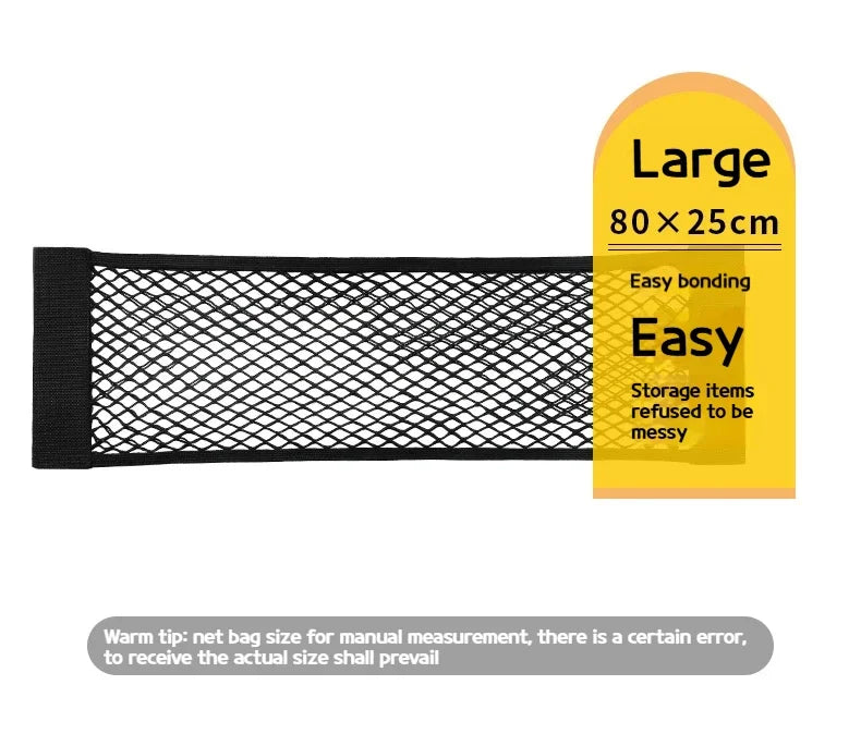 Rede de Arrumação para Mala do Carro com Velcro – Elástica e Resistente