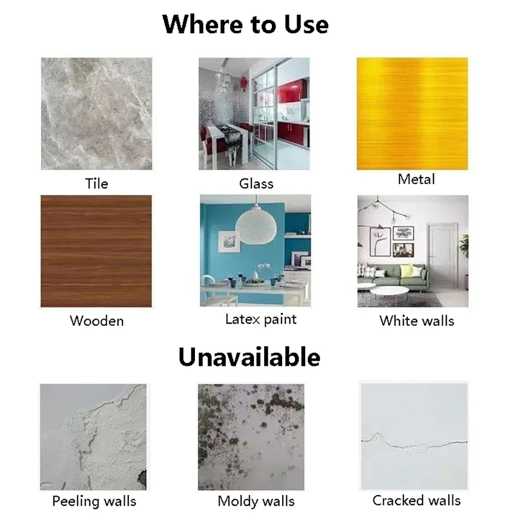 Relógio de Parede 3D Espelhado DIY – Autoadesivo, Sem Moldura