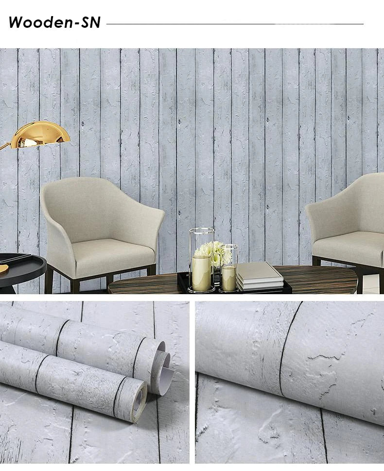 Vinil Autoadesivo Efeito Madeira Impermeável – Papel de Parede PVC para Renovação de Móveis e Paredes