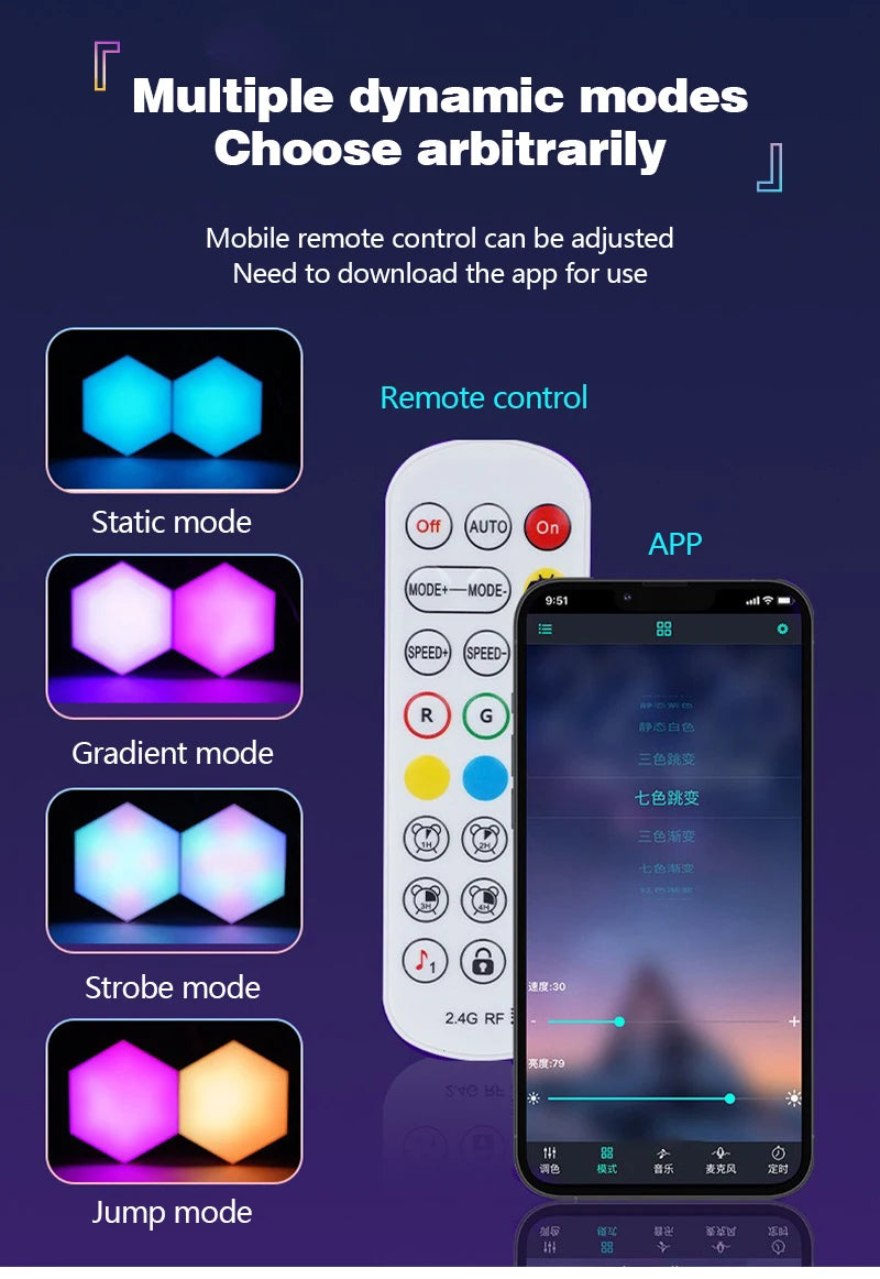 Painel LED RGB Inteligente para Parede