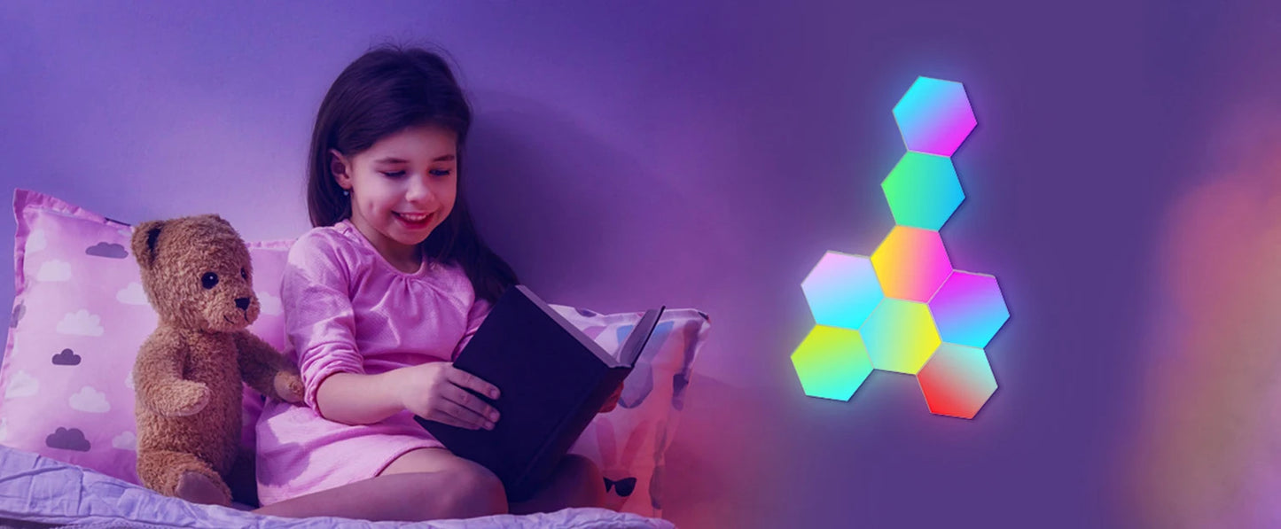 Luz LED RGB Hexagonal Inteligente para Parede