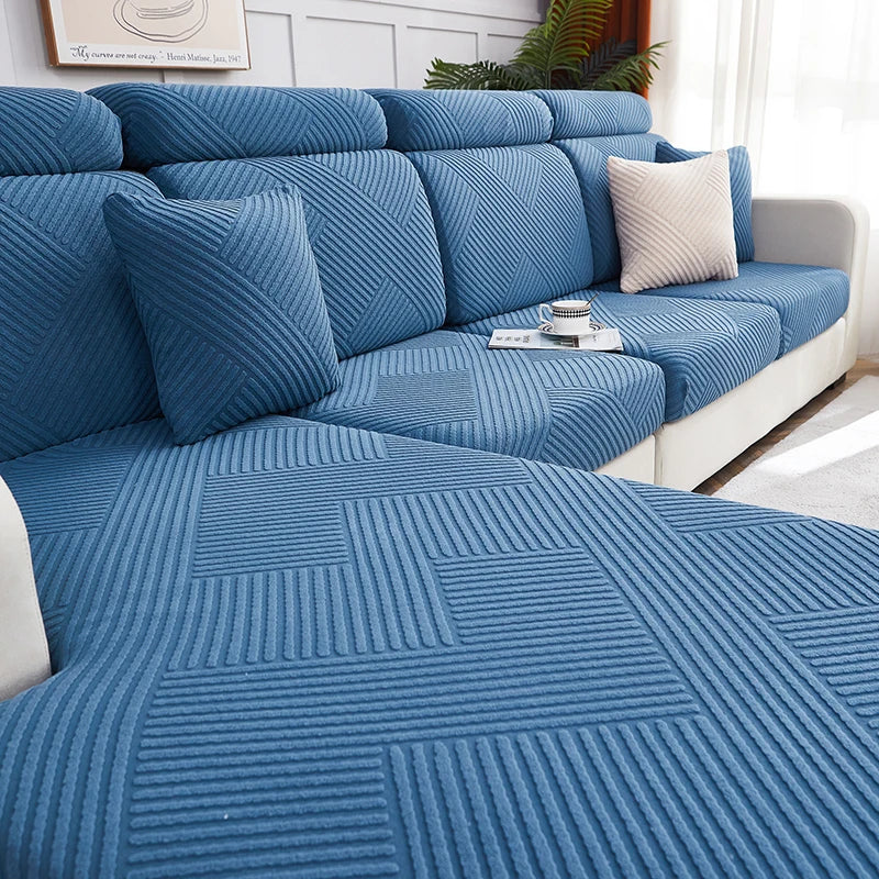 Capa de Almofada de Sofá Jacquard Elástica | Lavável e Ajustável