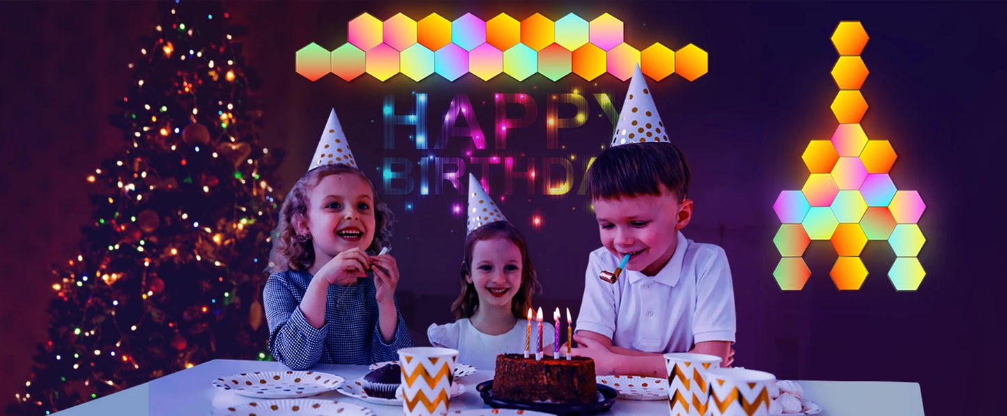 Luz LED RGB Hexagonal Inteligente para Parede