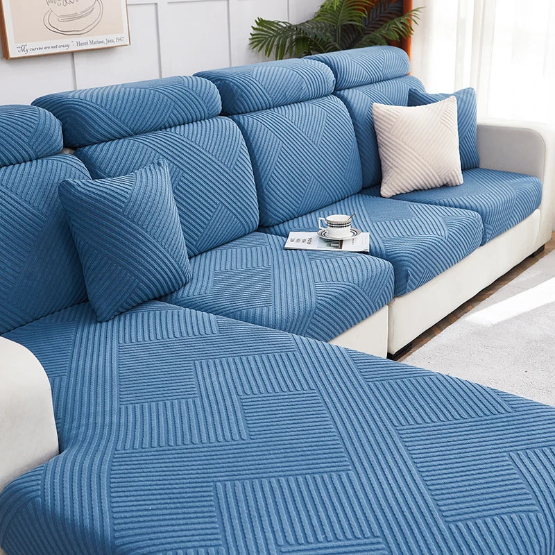 Capa de Almofada de Sofá Jacquard Elástica | Lavável e Ajustável