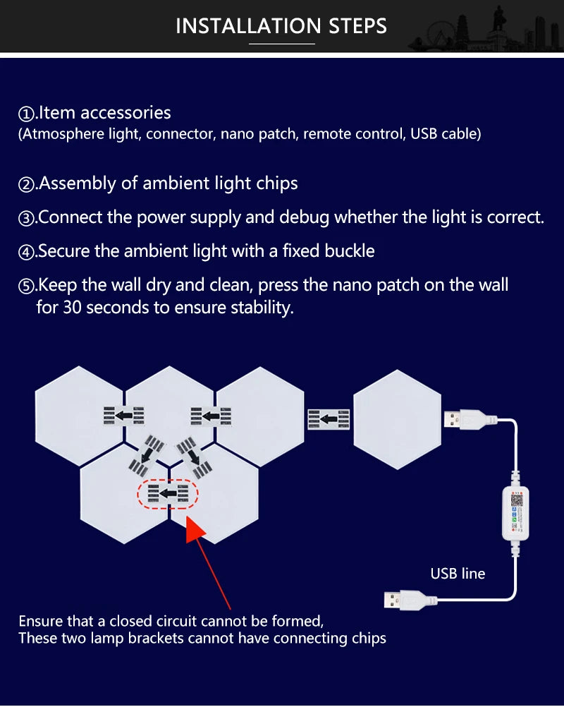 Painel LED RGB Inteligente para Parede
