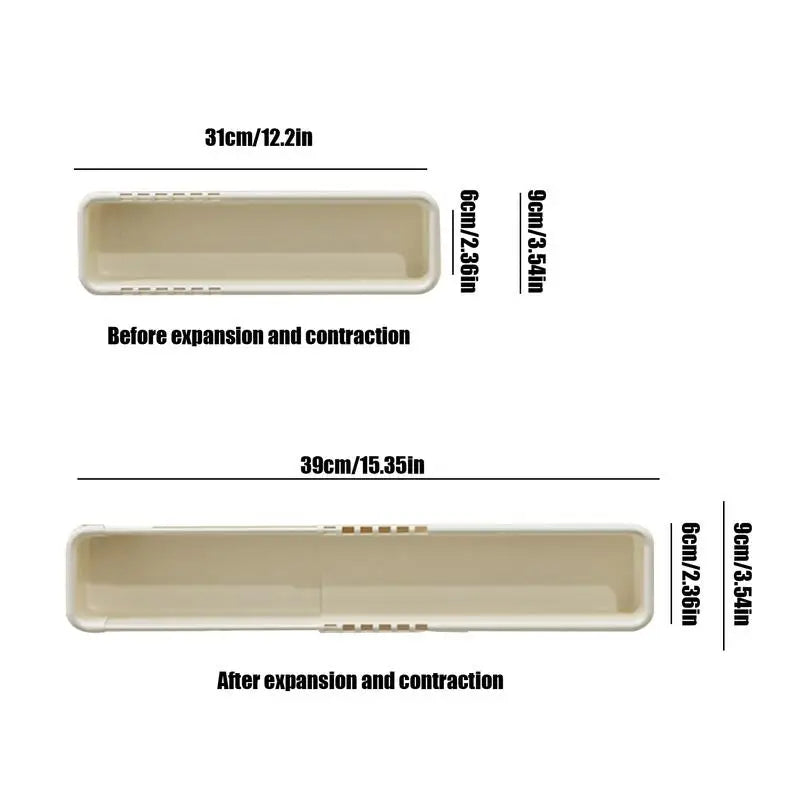 Organizador de Gaveta Expansível – Arrumação Ajustável para Cozinha, Maquilhagem e Casa