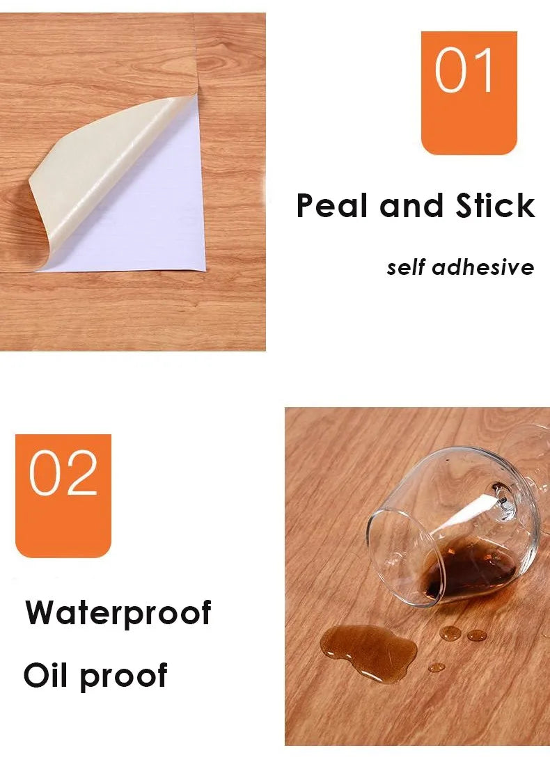 Vinil Autoadesivo Efeito Madeira Impermeável – Papel de Parede PVC para Renovação de Móveis e Paredes