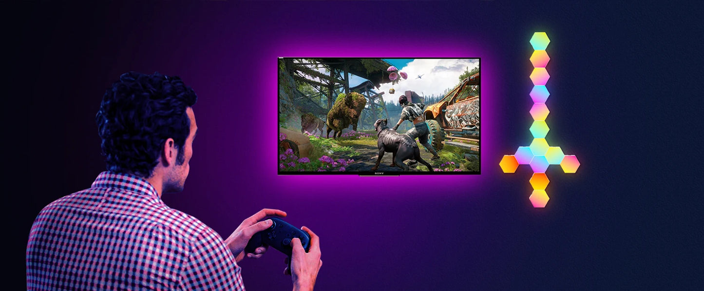 Luz LED RGB Hexagonal Inteligente para Parede