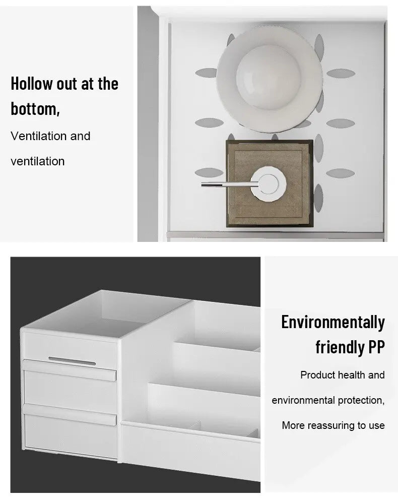 Organizador de Gaveta Modular Branco – Arrumação para Maquilhagem, Acessórios e Casa