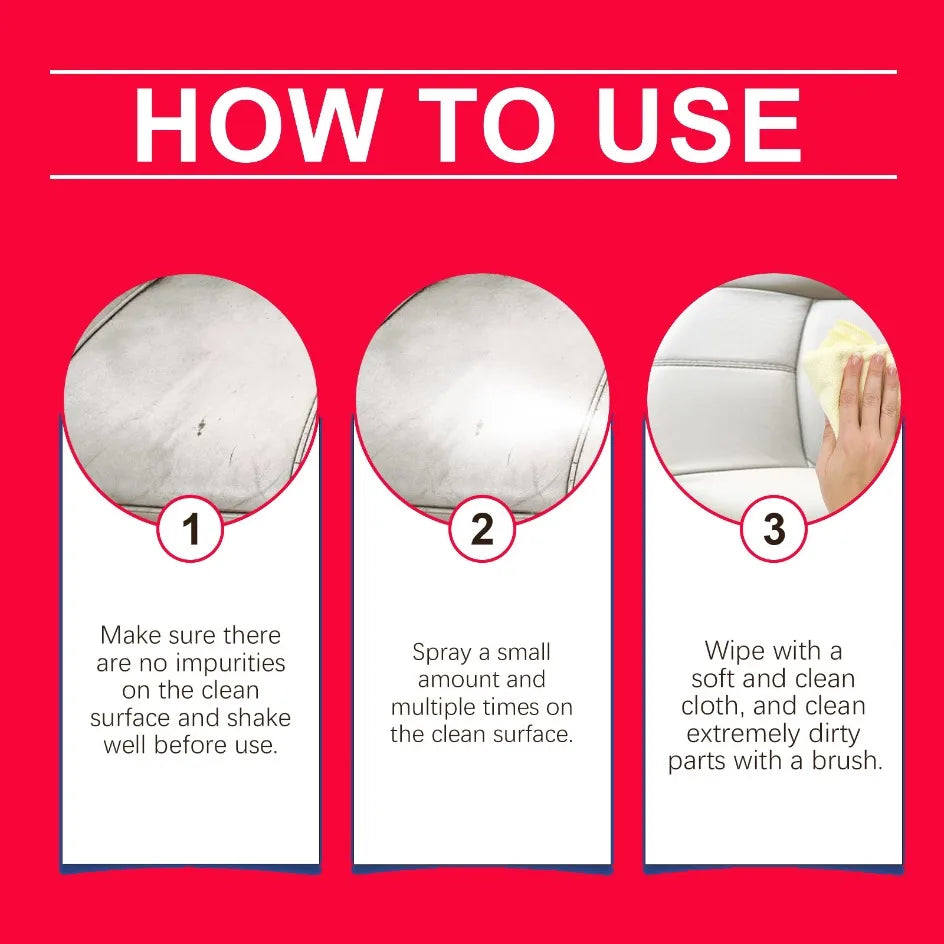 Spray de Espuma Multiusos para Interior do Carro – Couro e Tecidos