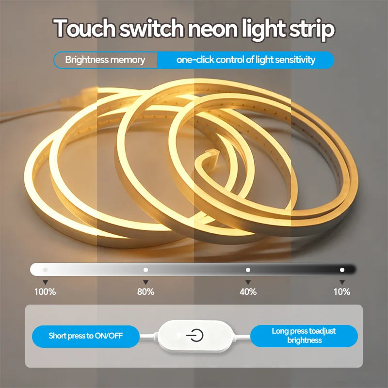 Fita LED Neon Flexível USB para Decoração