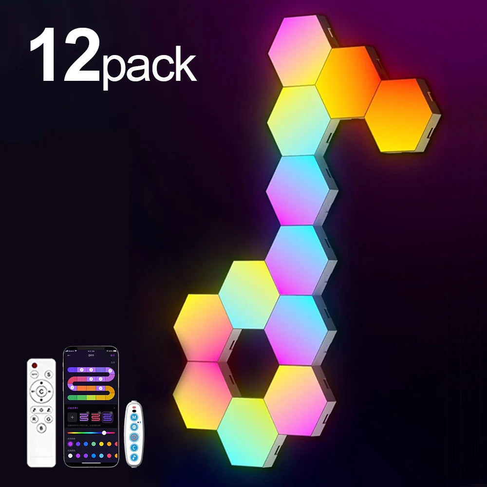 Luz LED RGB Hexagonal Inteligente para Parede