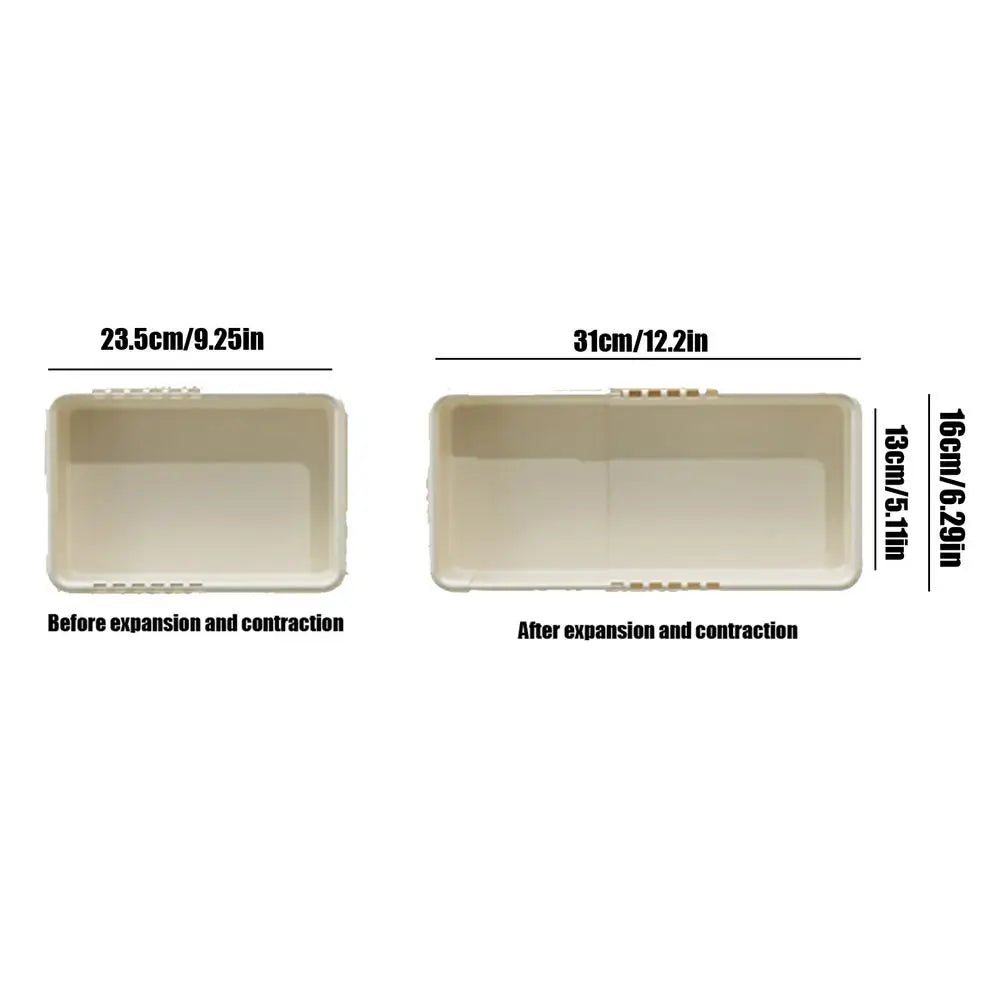 Organizador de Gaveta Expansível – Arrumação Ajustável para Cozinha, Maquilhagem e Casa