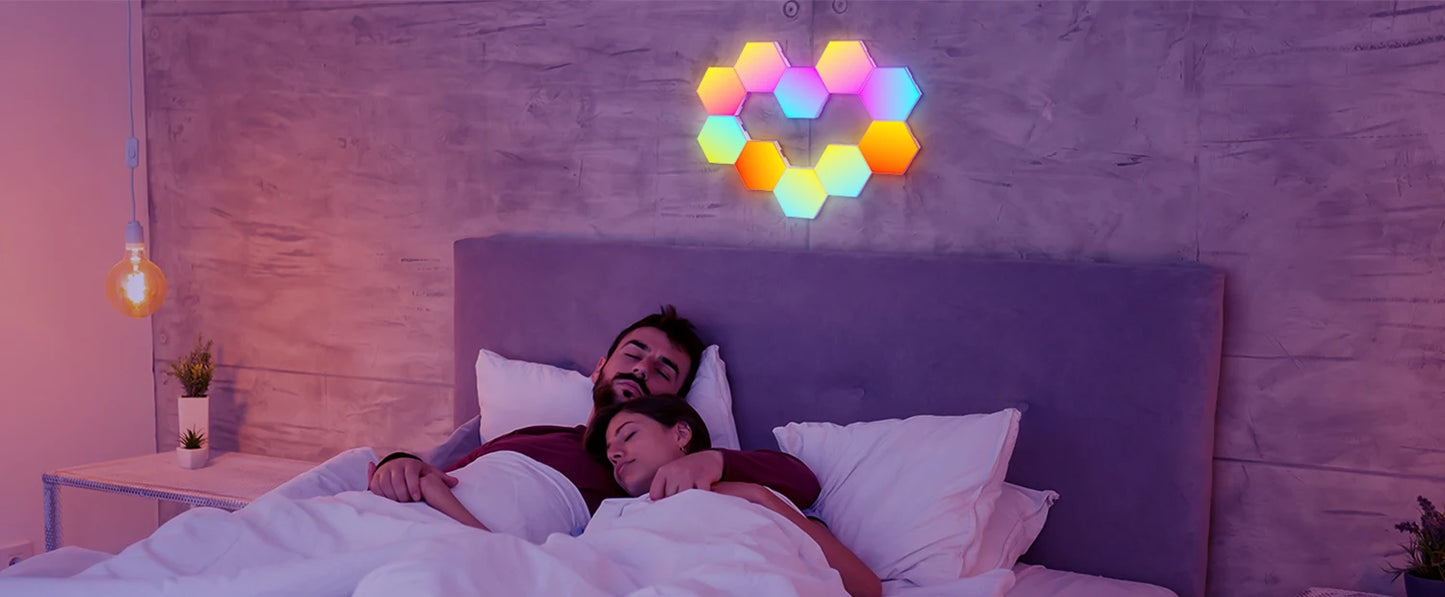 Luz LED RGB Hexagonal Inteligente para Parede