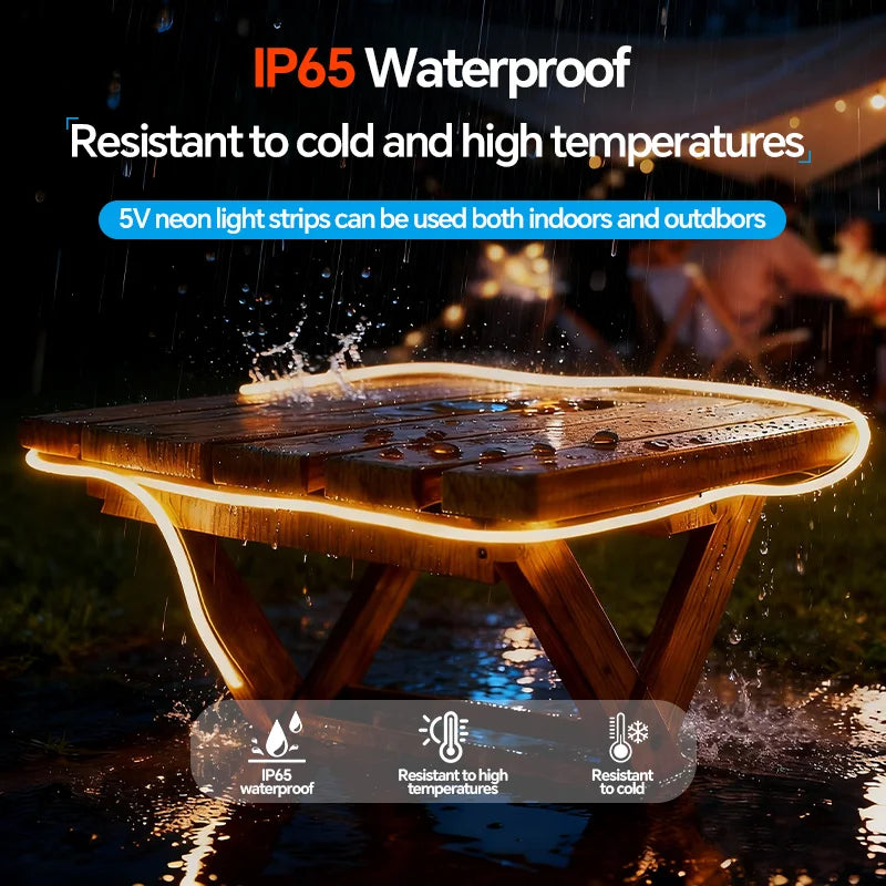 Fita LED Neon Flexível USB para Decoração