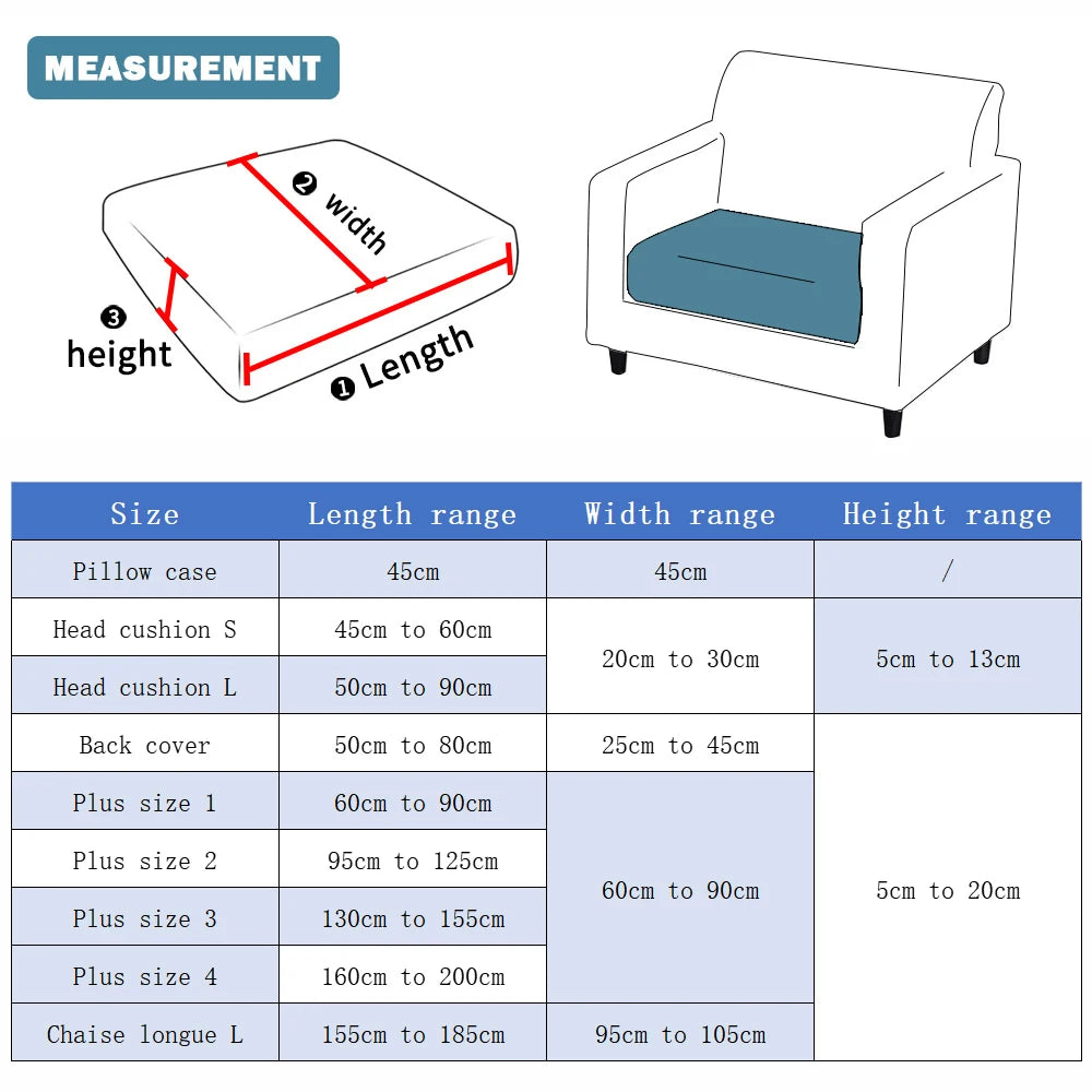 Capa de Almofada de Sofá Jacquard Elástica | Lavável e Ajustável