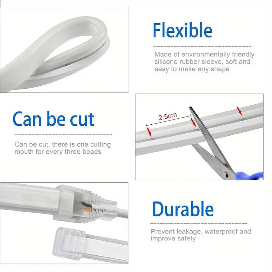 Fita LED Neon Flexível USB para Decoração